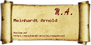 Meinhardt Arnold névjegykártya